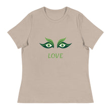 Load image into Gallery viewer, GREEN LEAF EYES - Women&#39;s Relaxed T-Shirt
