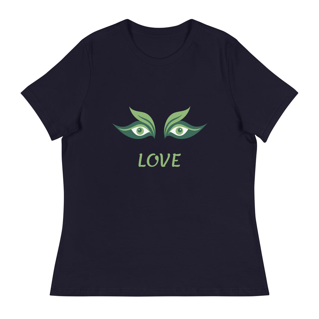 GREEN LEAF EYES - Women's Relaxed T-Shirt