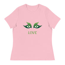 Load image into Gallery viewer, GREEN LEAF EYES - Women&#39;s Relaxed T-Shirt
