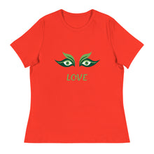 Load image into Gallery viewer, GREEN LEAF EYES - Women&#39;s Relaxed T-Shirt
